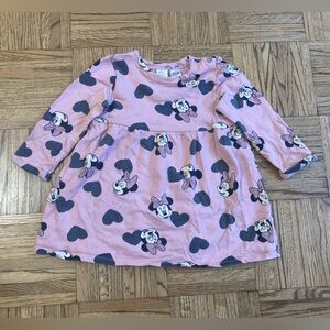 H&M Minnie Mouse Long Sleeve Dress 18 months